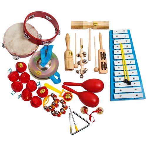 Mano Percussion 17 Piece Deluxe Percussion Set + Case