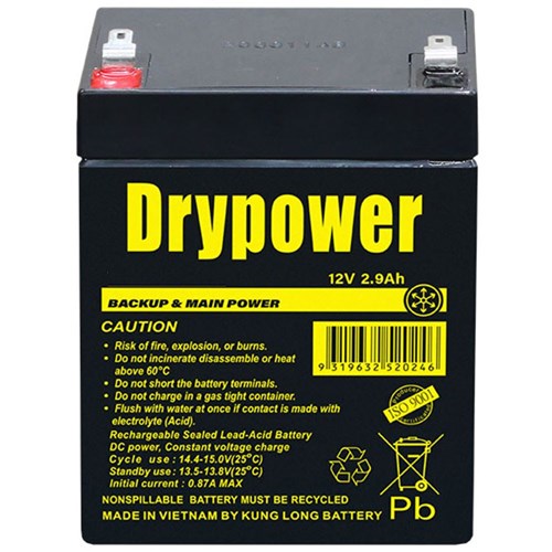 Mipro MA101 & MA705 Battery 12V 2.7ah