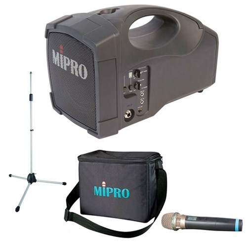 Mipro MA101 Portable PA Freq. Agile Wireless Mic + Bag+Stand