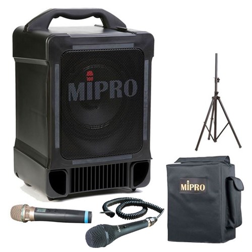 Mipro MA707 Portable PA Freq Agile Wireless Mic & CD/MP3