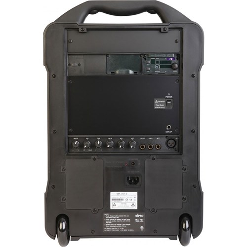 Mipro MA707 Portable PA Freq. Agile Wireless Mic+Cover+Stand