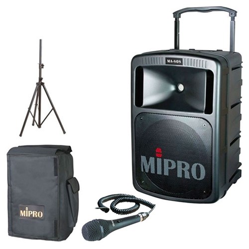 Mipro MA808 Large Venue PA with Corded Mic + Cover +Stand