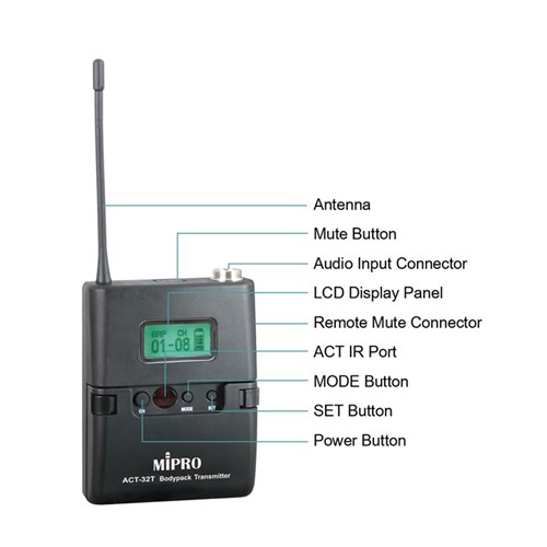 Mipro Wireless Beltpack (LCD) 5NB