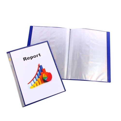 ZBA37737 Bantex Display Book A4 Fixed Insert 40 Pocket Navy