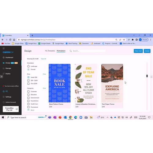 CommBox Signage Licence Basic per screen - 1 year