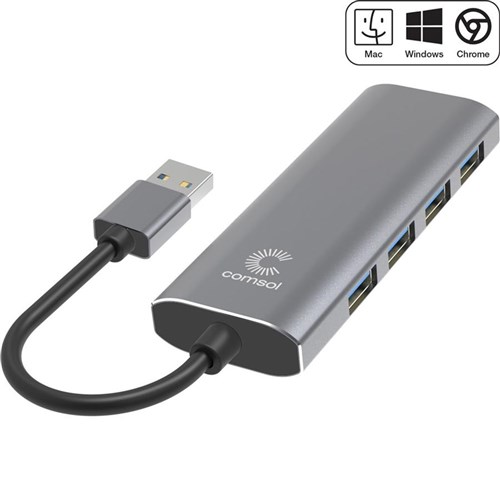 Comsol USB-A to 4 Port USB-A 3.0 Hub