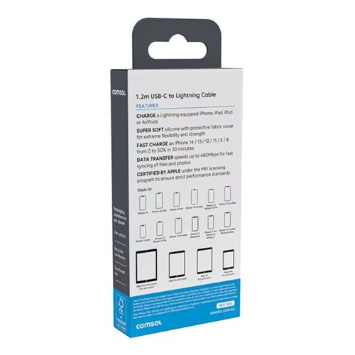 Comsol USB-C To Lightning Cable 1.2m
