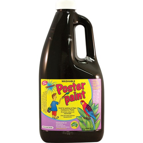 ZDCPP2LBR - Colorburst Washable Poster Paint 2 Litre Brown - Kookaburra