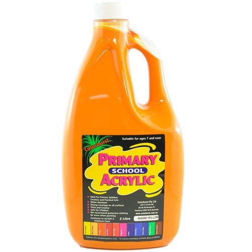 ZDCPSA2LWY - Colorburst Primary School Acrylic Paint 2L Warm Yellow