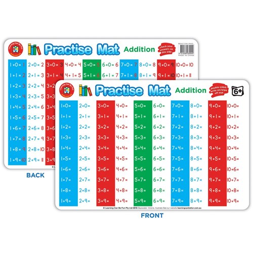 ZECLPMADD Practise Mat Addition Kookaburra Educational Resources 