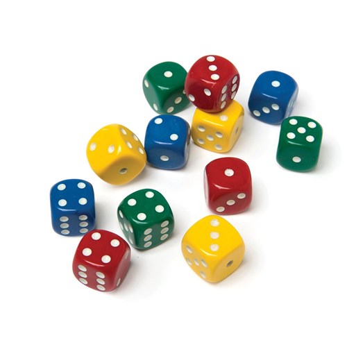 ZECOSD Small Dice 16mm in Storage Container Kookaburra Educational