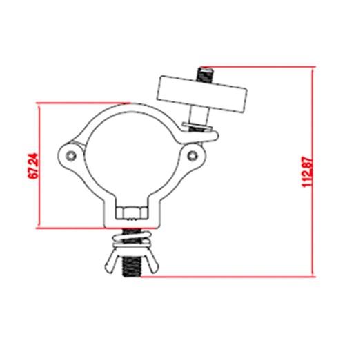 Aluminium Pipe Clamp, Suits 48  - 51mm tube
