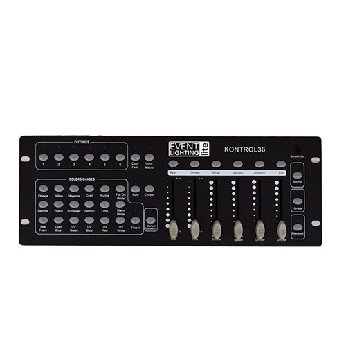 6 x RGBWAU fixture DMX controller