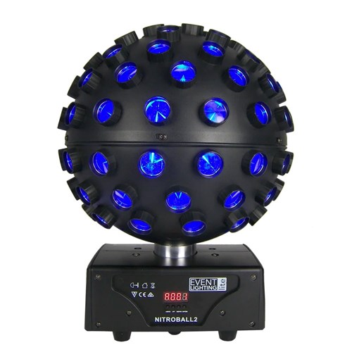 Spherical rotating effect light 5 x 15W RGBWAUV LED