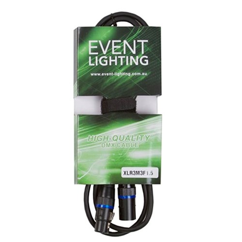 1.5m XLR 3 pin male to female - Blue ring