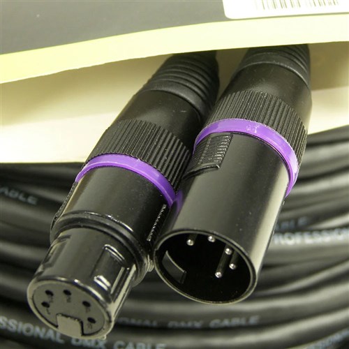 30m XLR 5 pin male to female - Purple Ring