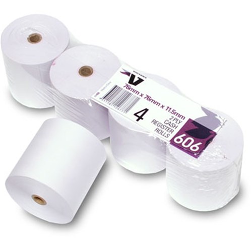 ZEWCCR606 Receipt Printer Roll 76 x 76mm 2 Ply Kookaburra