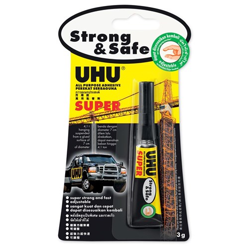 ZFA3339710 UHU Super Glue Strong & Safe 7ml Kookaburra Educational