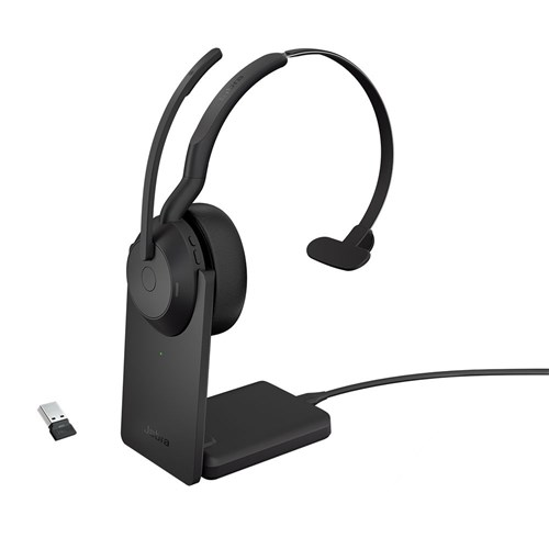 Jabra Evolve2 55 UC Mono Link 380a Headset + Stand