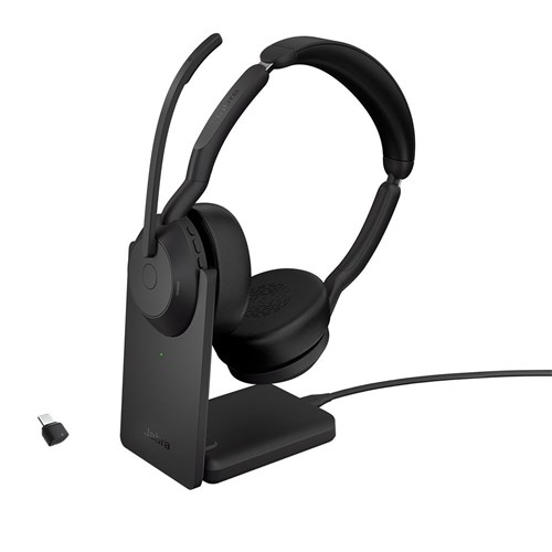Jabra Evolve2 55 UC Stereo Link 380c Headset + Stand
