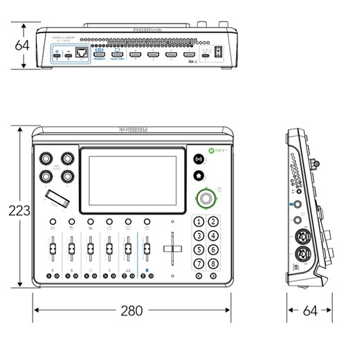 RGBlink mini-mx All-in-One Video Mixer 6xHDMI; 2 in, 4out