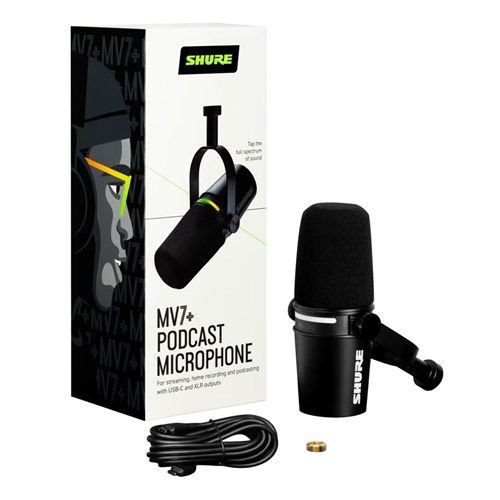 Shure Motiv MV7 Plus Podcast Microphone w/ XLR - Black