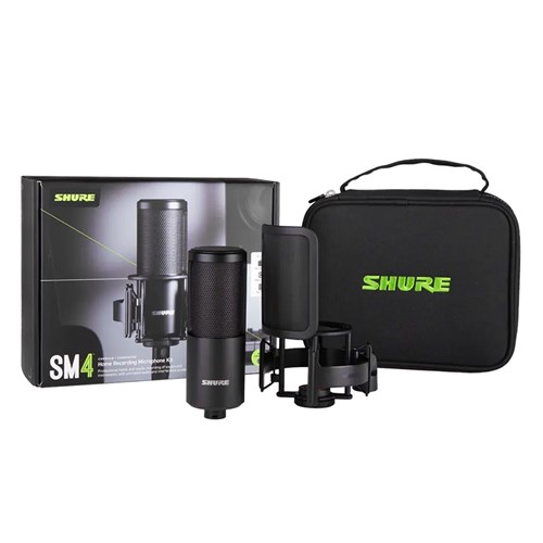 Shure SM4 Dual Diapgram Conenser Mic w/ Mount & Case
