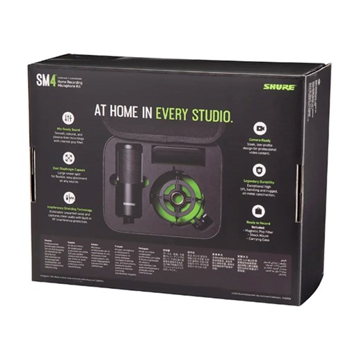 Shure SM4 Dual Diapgram Conenser Mic w/ Mount & Case