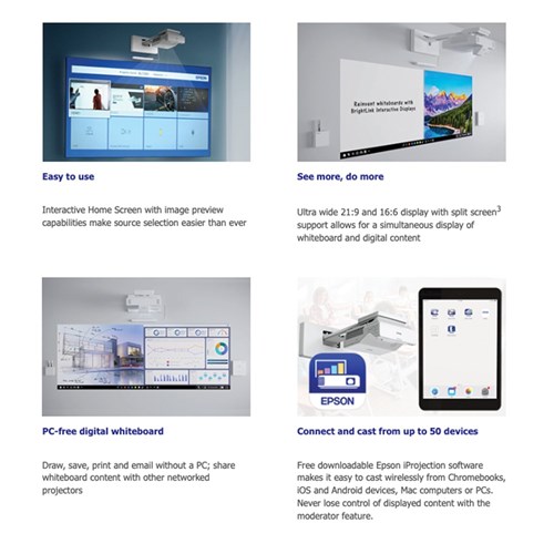 Epson UST FHD Projector 4100 Lumens