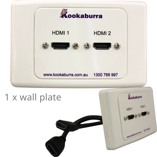 Cable Kit 5m & Wall Plate HDMI - DisplayPort Non-interactive