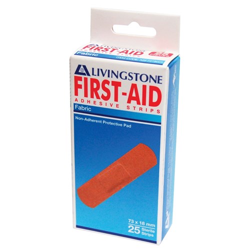 ZLVASF7318025 Livingstone Adhesive Fabric Strips Latex Free 73 x 18mm