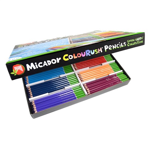 ZMIFPLMP288 Micador ColouRush FSC 100 Coloured Pencils Class Pack Kookaburra Educational