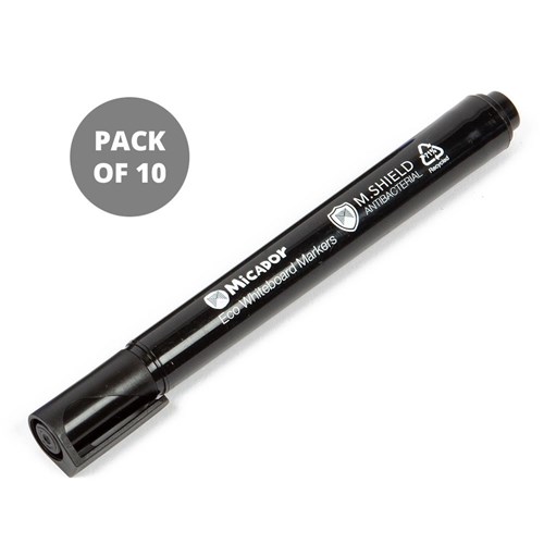 ZMIMMAWBECOBK Micador Eco Whiteboard Marker Black Kookaburra