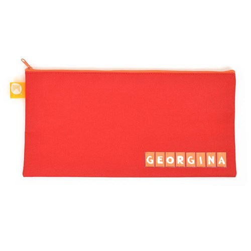 ZMIMPCN2A Micador Name Pencil Case 340 x 170mm Red Kookaburra