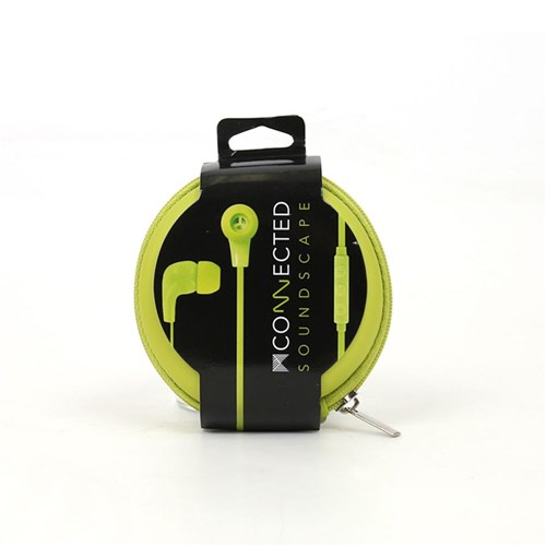 MCONNECTED Soundscape Earphones in Zip Case Green