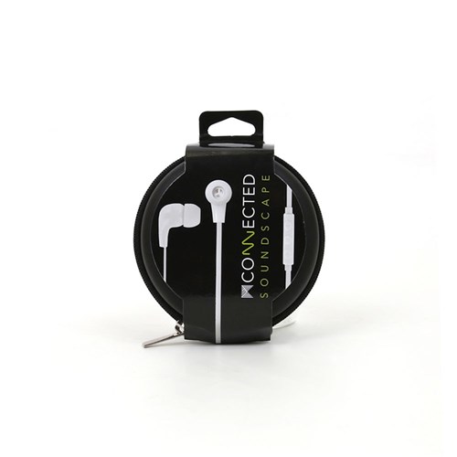MCONNECTED Soundscape Earphones in Zip Case White