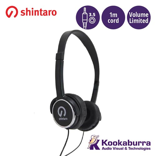 Shintaro Kids Stereo Headphone Volume Limited Black