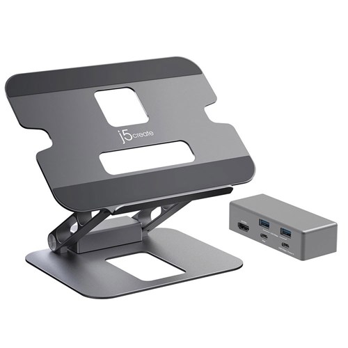 j5create Multi-Angle Single 4K HDMI Docking Laptop Stand