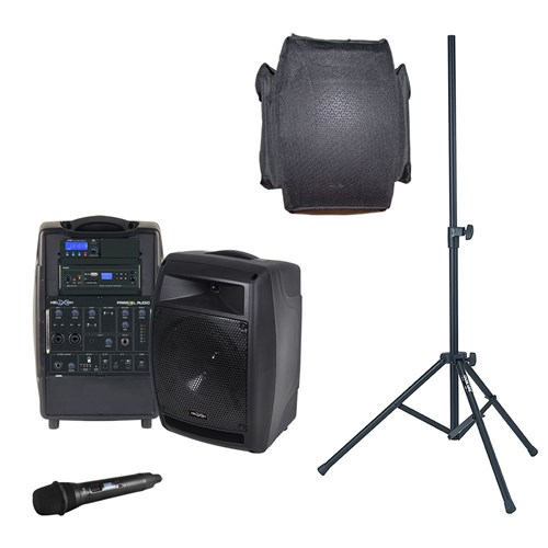 HELIX-158x PA Bluetooth/SD/USB + Wireless Mic + Stand + Cover