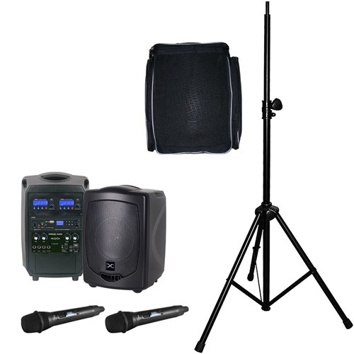 HELIX-765 Portable PA with SD /Bluetooth/USB 2x Wireless Mic