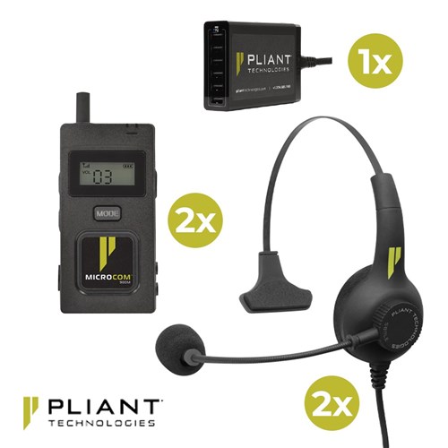 MicroCom M Pack 2 4 x Beltpack 4 x Mono Headset with Charger