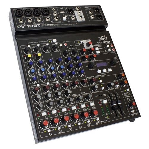 Peavey Compact Mixer 4 Line Inputs, 2 Stereo inputs w BT