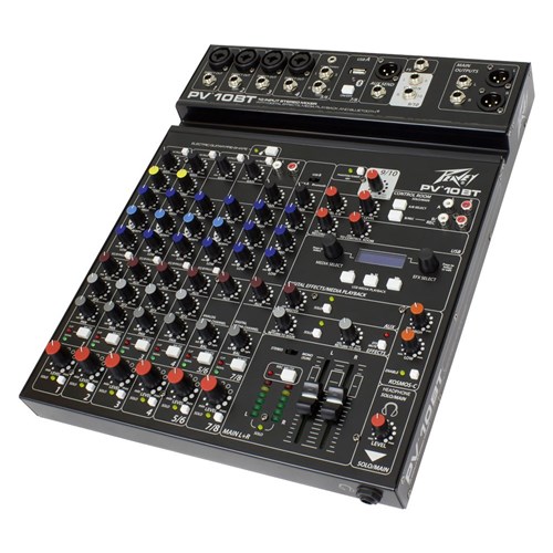 Peavey Compact Mixer 4 Line Inputs, 2 Stereo inputs w BT