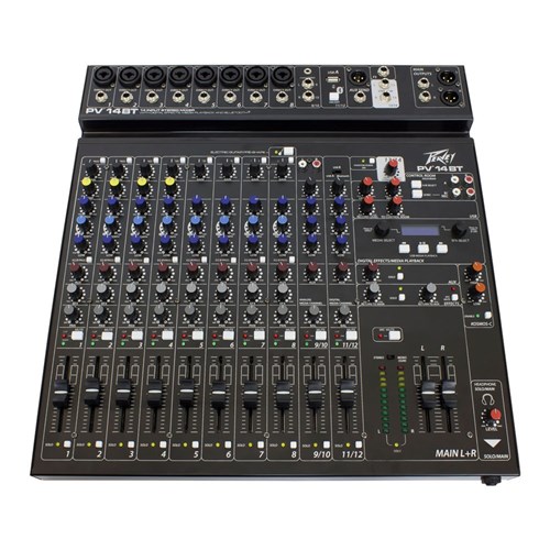 Peavey Compact Mixer 8 Line inputs, 2 Stereo inputs w BT