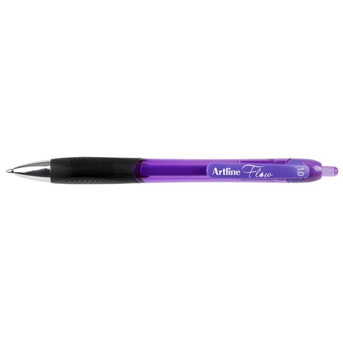 ZPE187106 Artline Flow Retractable Ballpoint Pen Purple Kookaburra