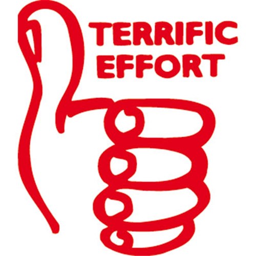 ZPE5114322 Xstamper Merit Stamp Terrific Effort Red Kookaburra