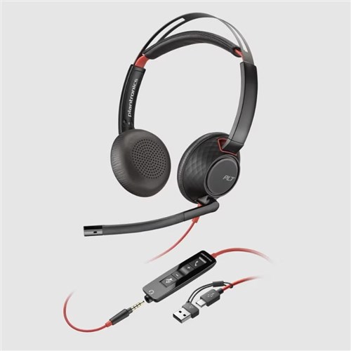 HP Poly Blackwire C5220 UC Stereo USB-C Corded Headset