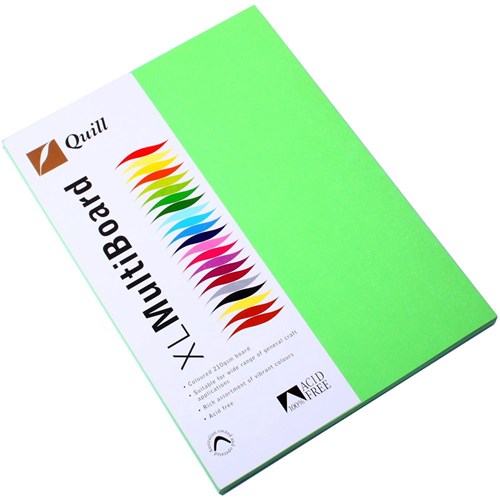 quill board 210gsm a4 lime green lime green poster board