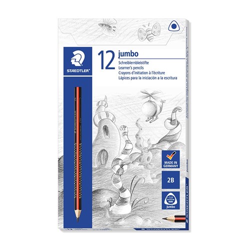 ZSD12851 STAEDTLER Triplus Jumbo Lead Pencil 2B Pack Kookaburra