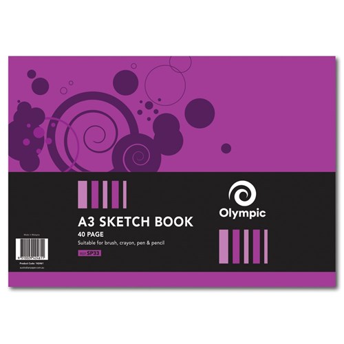 ZSP142461 Olympic Sketch Book A3 Perforated Spiral Bound 40 pg